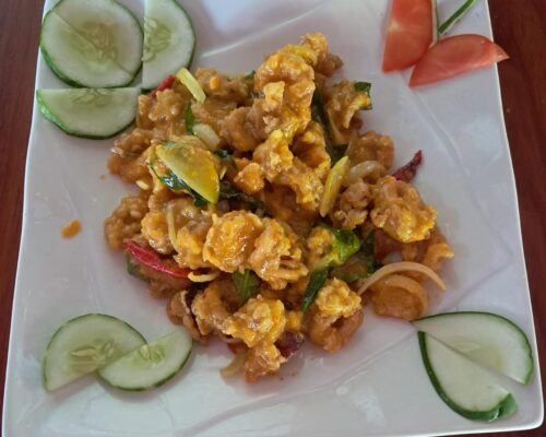 Cuttle fish salted eggs sauce
