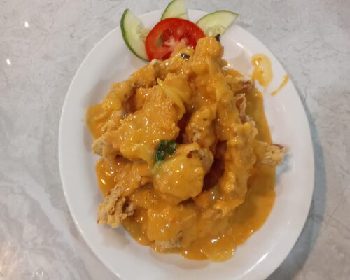 Salted egg prawn