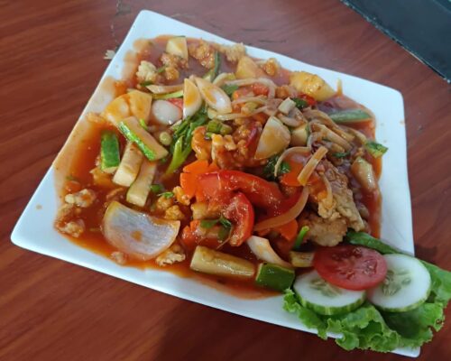 Sweet and sour fish meat